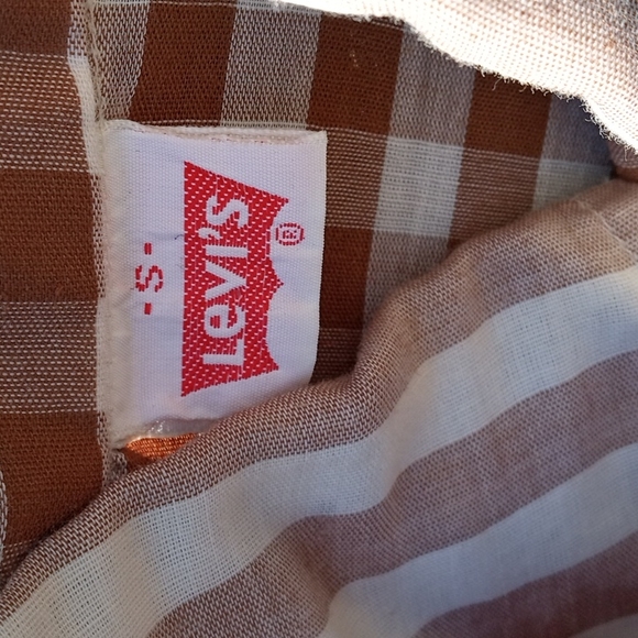 Vintage 60 70 s Levi's checkered 2 tone. Brown - Picture 7 of 8